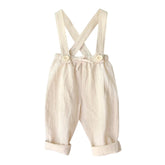 Pantaloni pentru bebelusi si copii cu bretele ajustabile si detasabile din bumbac cu aspect vintage, Odiseea lui Artur